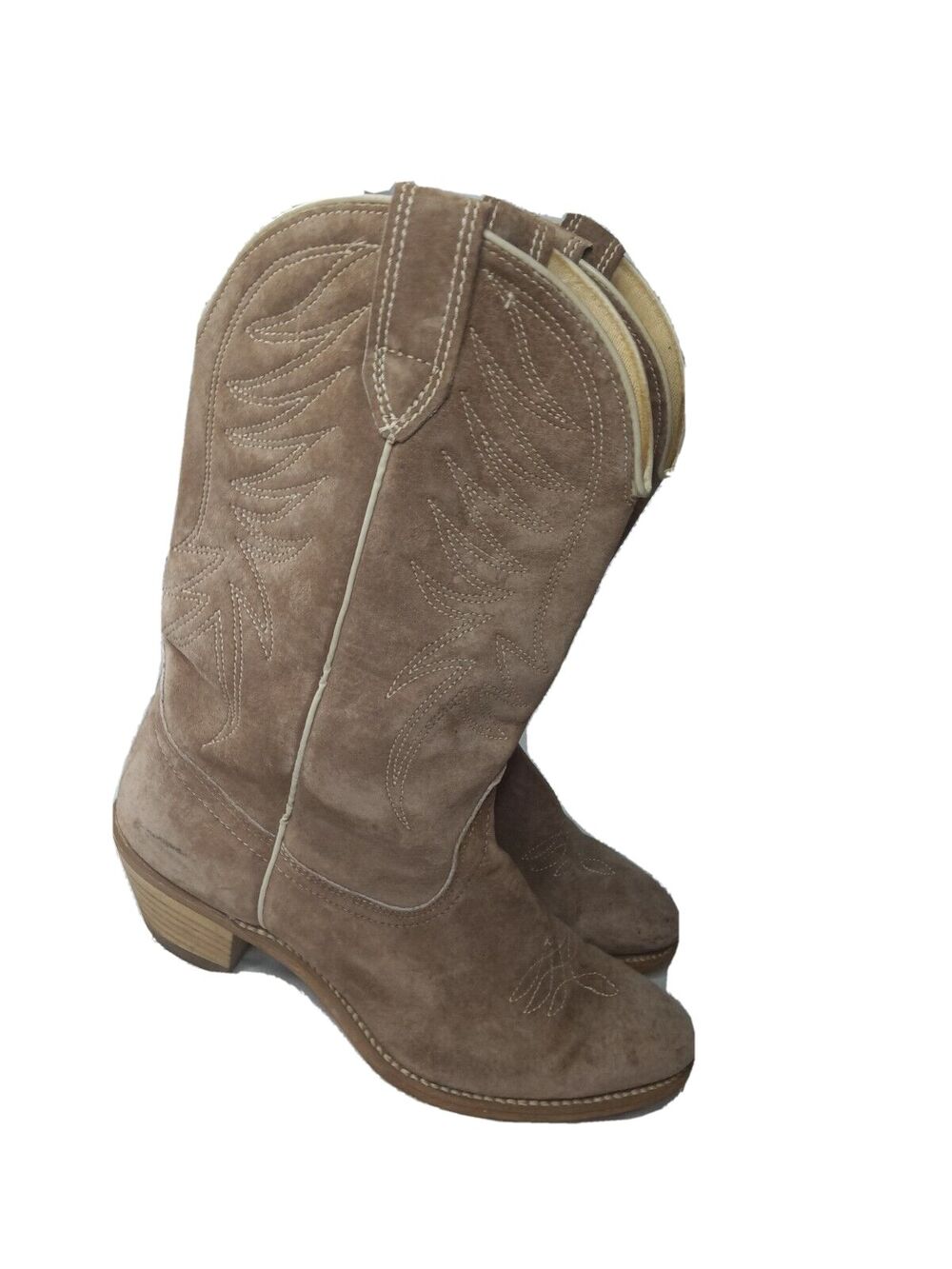 Vintage Wolverine Western Suede Leather Boots Womens Size 8.5 Medium